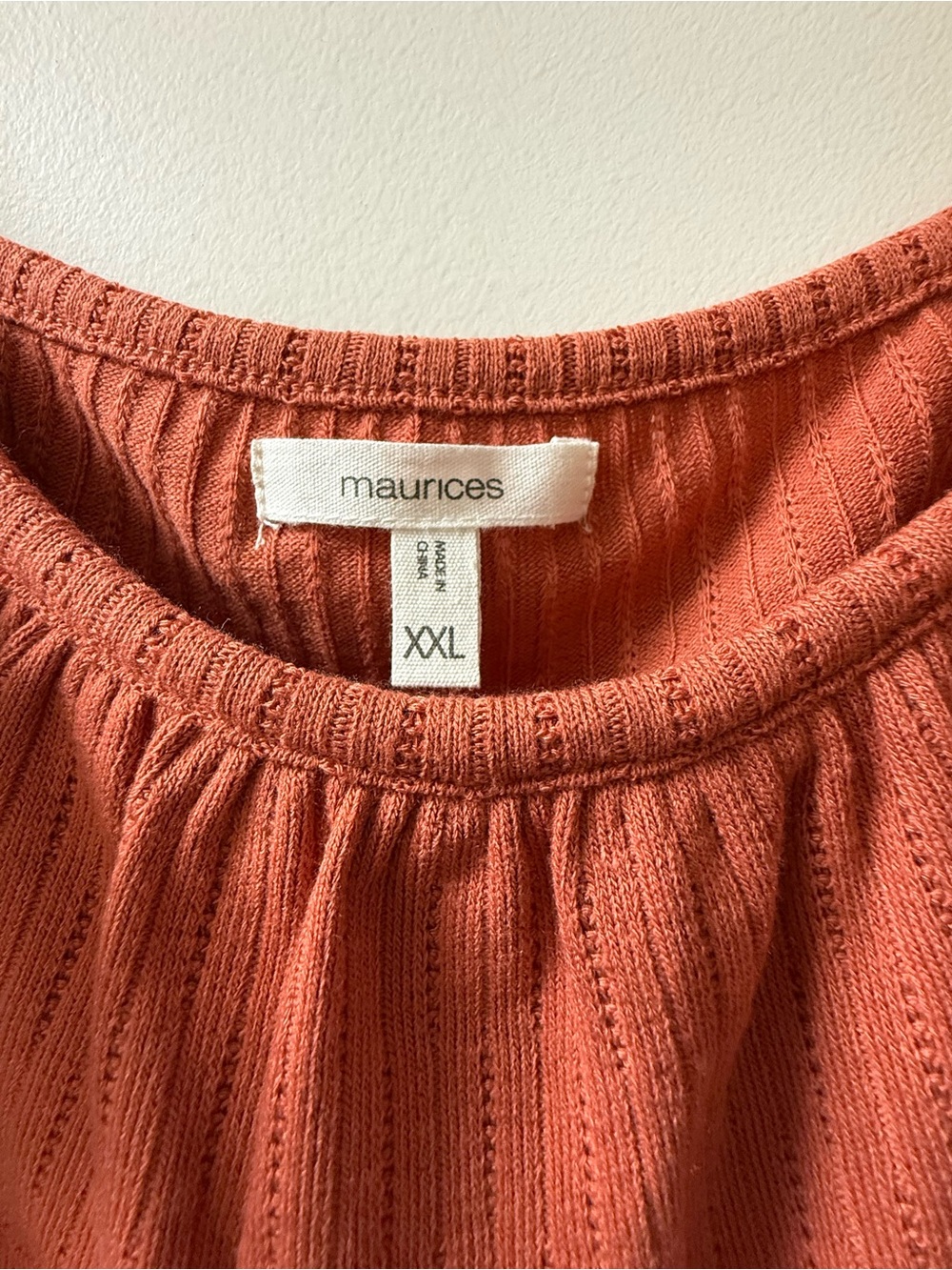 Maurices Rust-Colored Ribbed Ruffle Cami - Picture 2 of 2